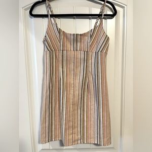 Altar'd State multi colored striped linen sundress Size small
